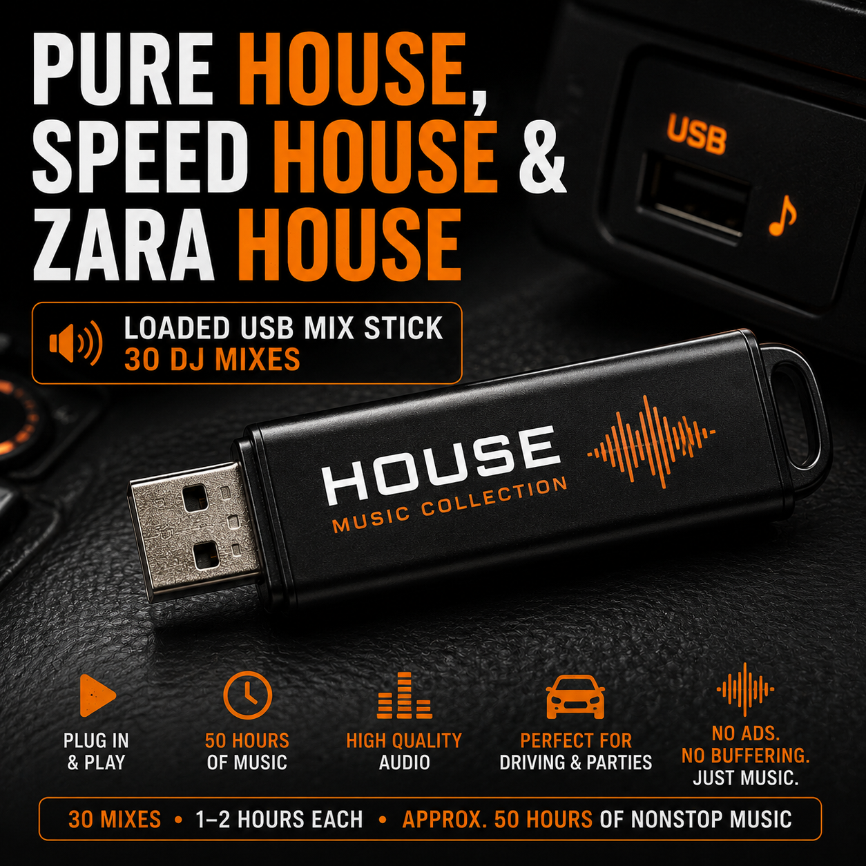 HOUSE MEGAMIX LOADED USB STICK