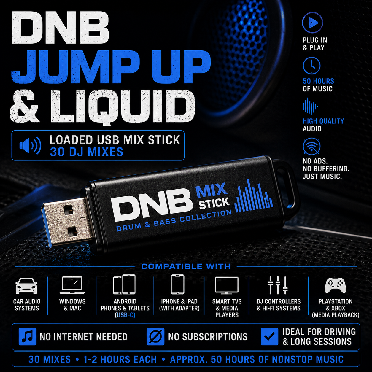 DnB MEGAMIX LOADED USB STICK