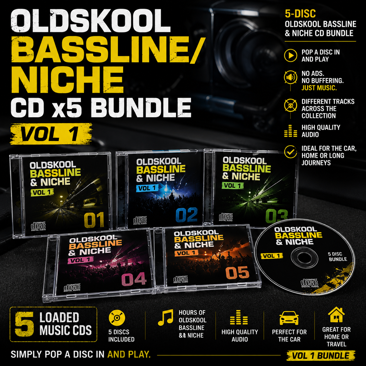 OLDSKOOL BASSLINE/NICHE CD x5 BUNDLE "VOL 1"